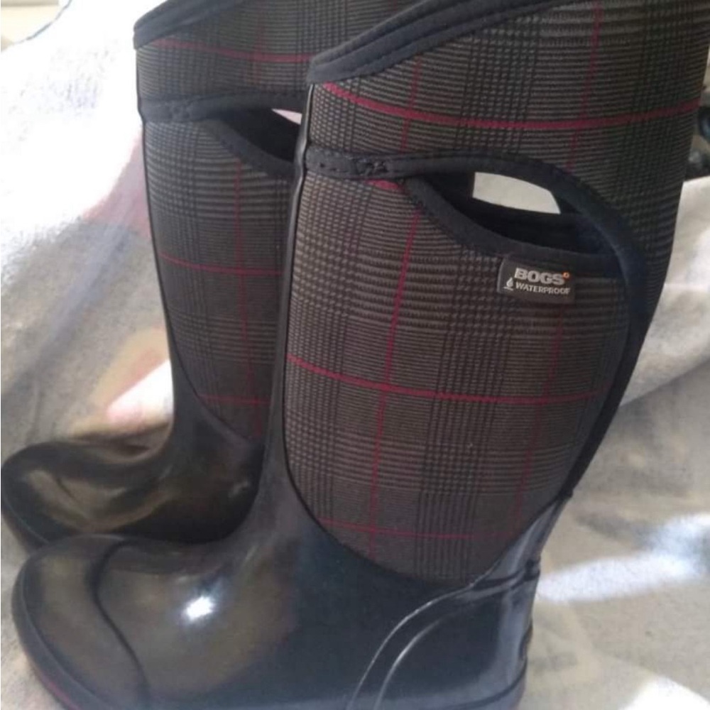 NWOB BOGS Prince of Wales Plimsoll Rain Boots